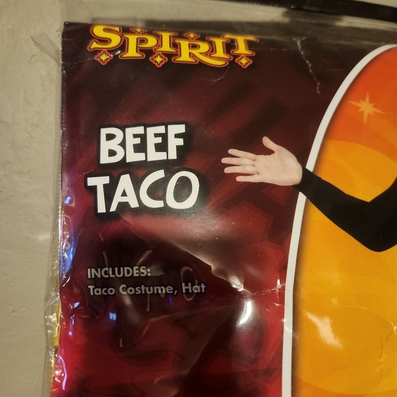 Nwt Spirit Halloween Beef Taco Adult Costume One Size - Picture 2 of 5